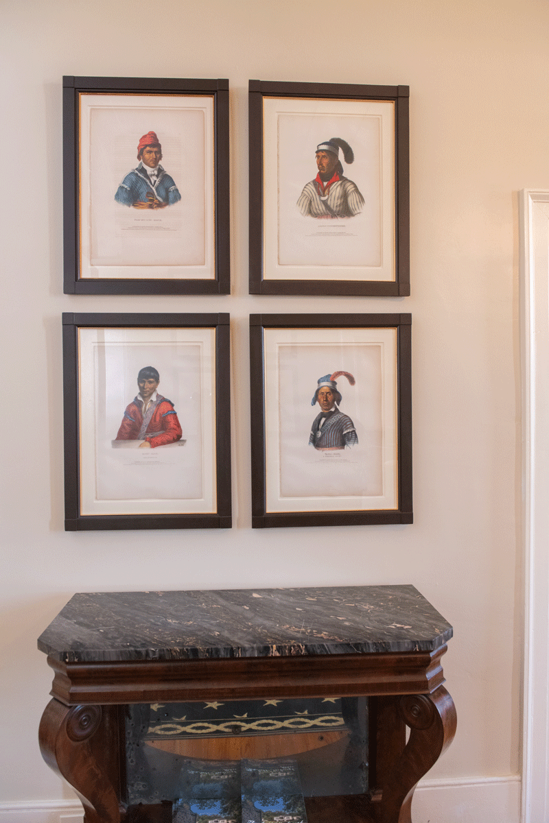 Lithographs of 1825 Creek delegates in Pebble Hill