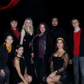 Director Ashley Butler and the cast of Pippin