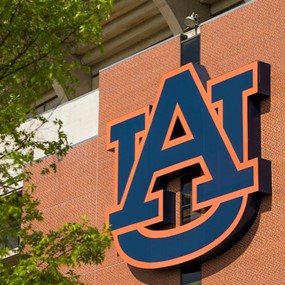 Auburn Logo on side of stadium