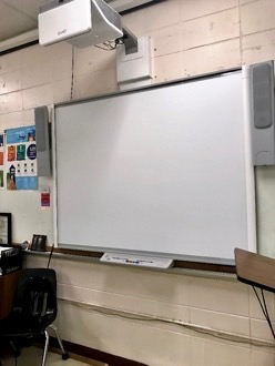 Picture of board in classroom